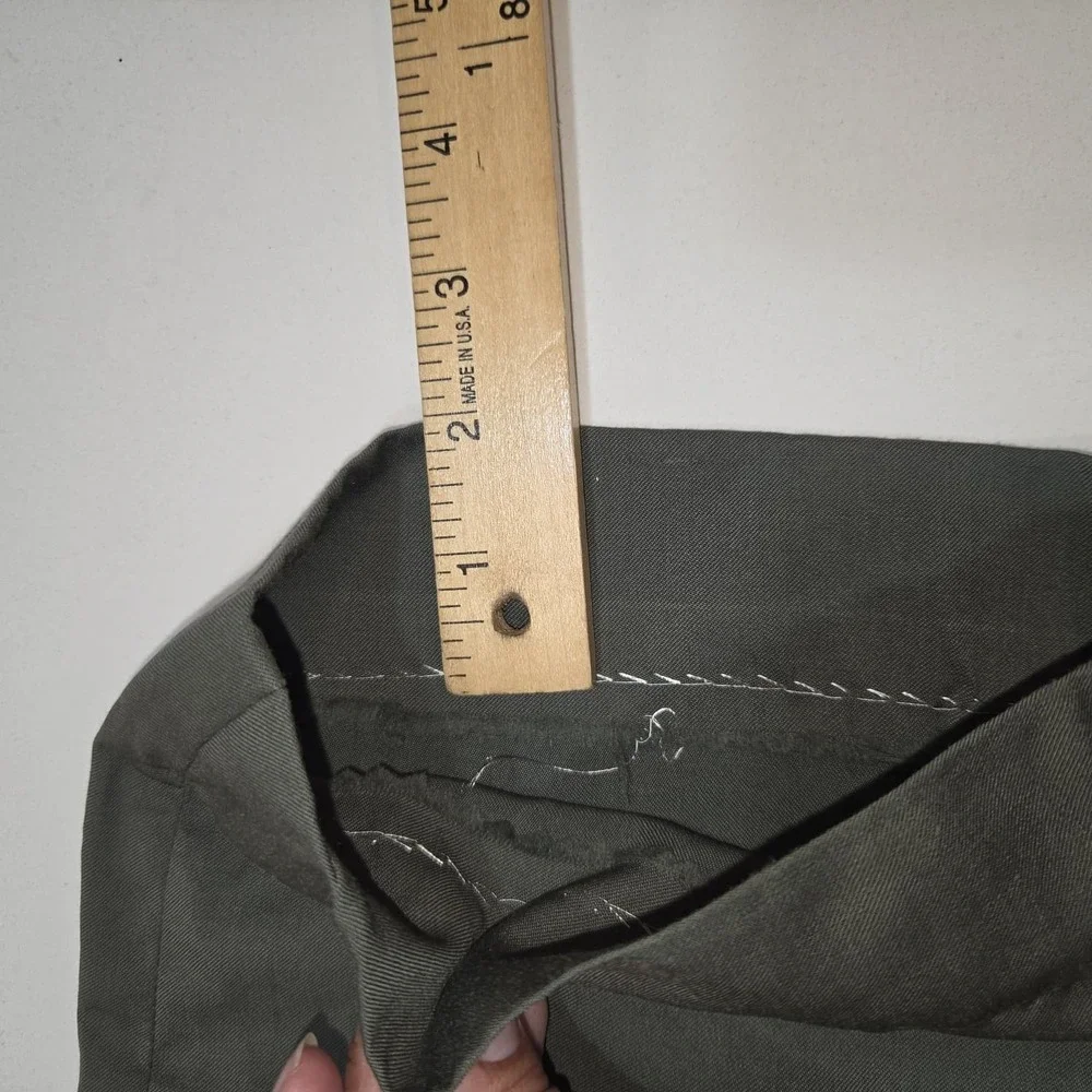 Brioni Ortisei 100% Wool Super 140's Dress Pants Green Mens 29x29 Trousers - Picture 8 of 13